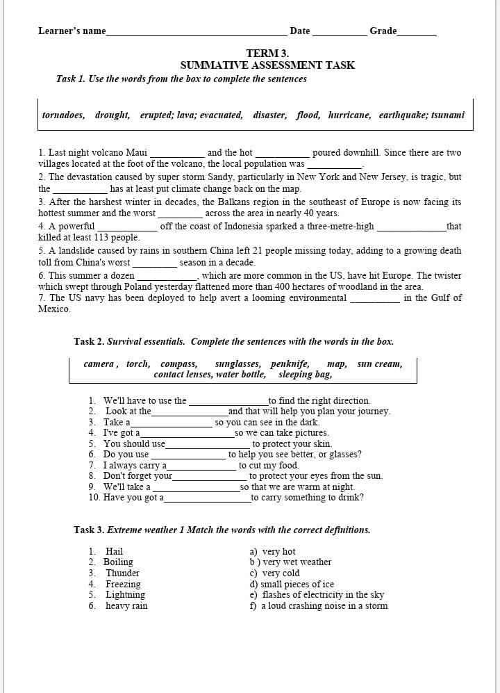 А?ылшын тілі (7 сынып | 1, 2, 3, 4 то?сан) - kz »Жиынты? ба?ал